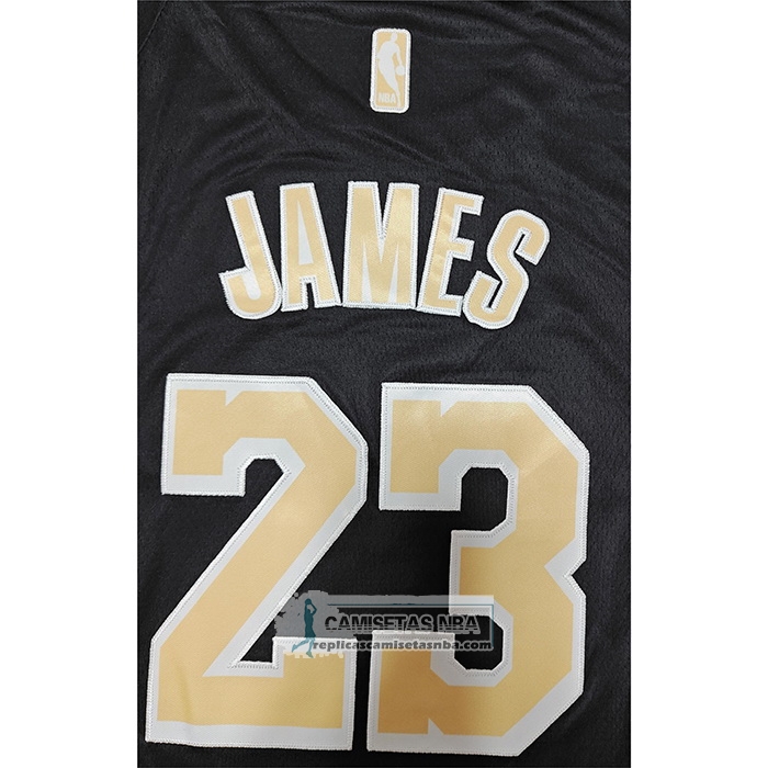 Camiseta Los Angeles Lakers LeBron James NO 23 Select Series Oro Negro